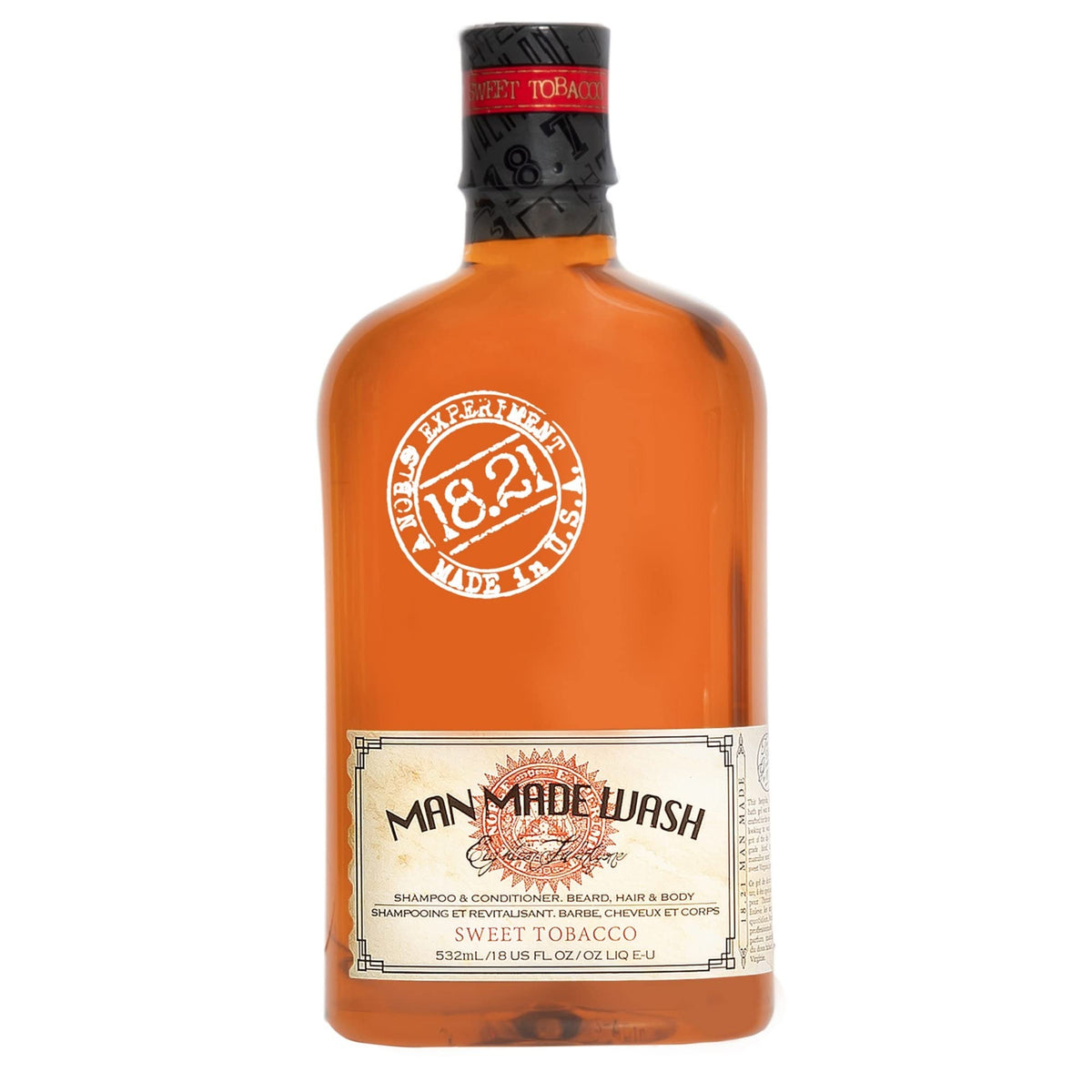 18.21 Man Made Gel Douche 3-en-1 Sweet Tobacco 532 ml vue de face