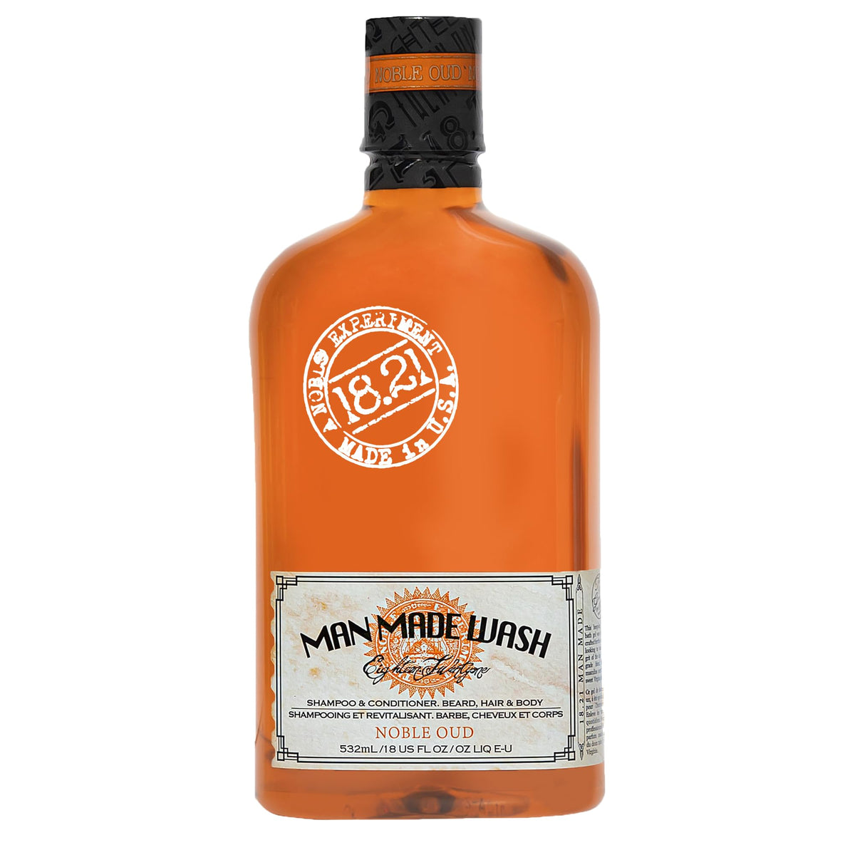 18.21 Man Made Noble Oud 3-en-1 Gel Douche, Shampooing & Après-Shampooing 532ml vue avant