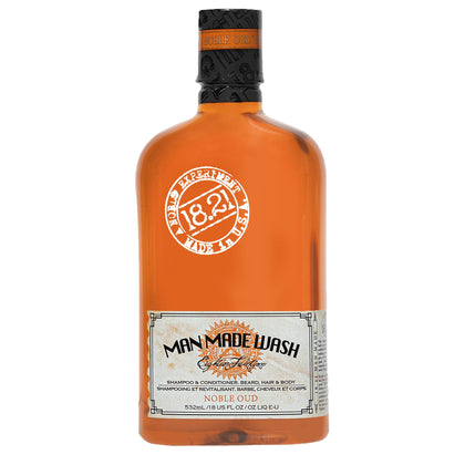 18.21 Man Made Noble Oud 3-en-1 Gel Douche, Shampooing & Après-Shampooing 532ml vue avant