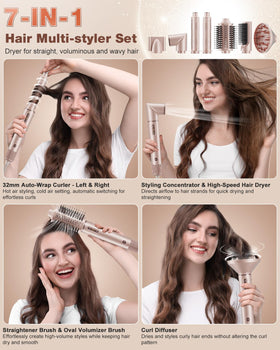 7MAGIC Multi-Styler 7-en-1 avec accessoires inclus