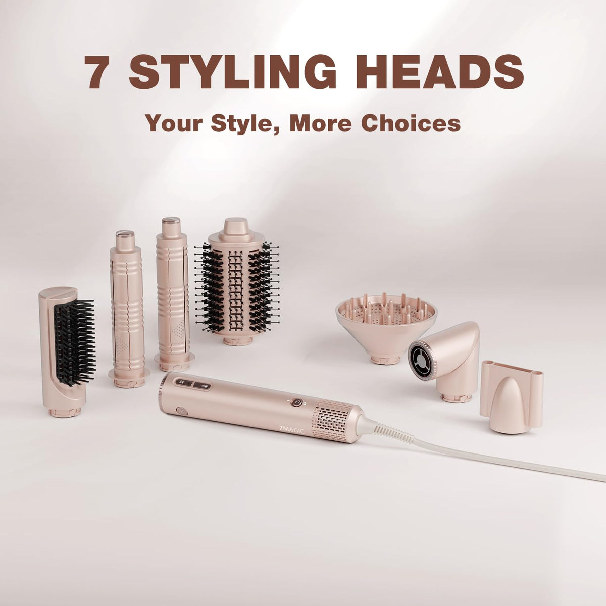 7MAGIC Multi-Styler 7-en-1 avec finition lisse sur cheveux
