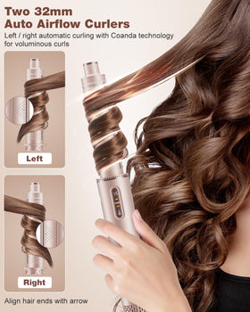7MAGIC Multi-Styler 7-en-1 en utilisation sur des cheveux longs