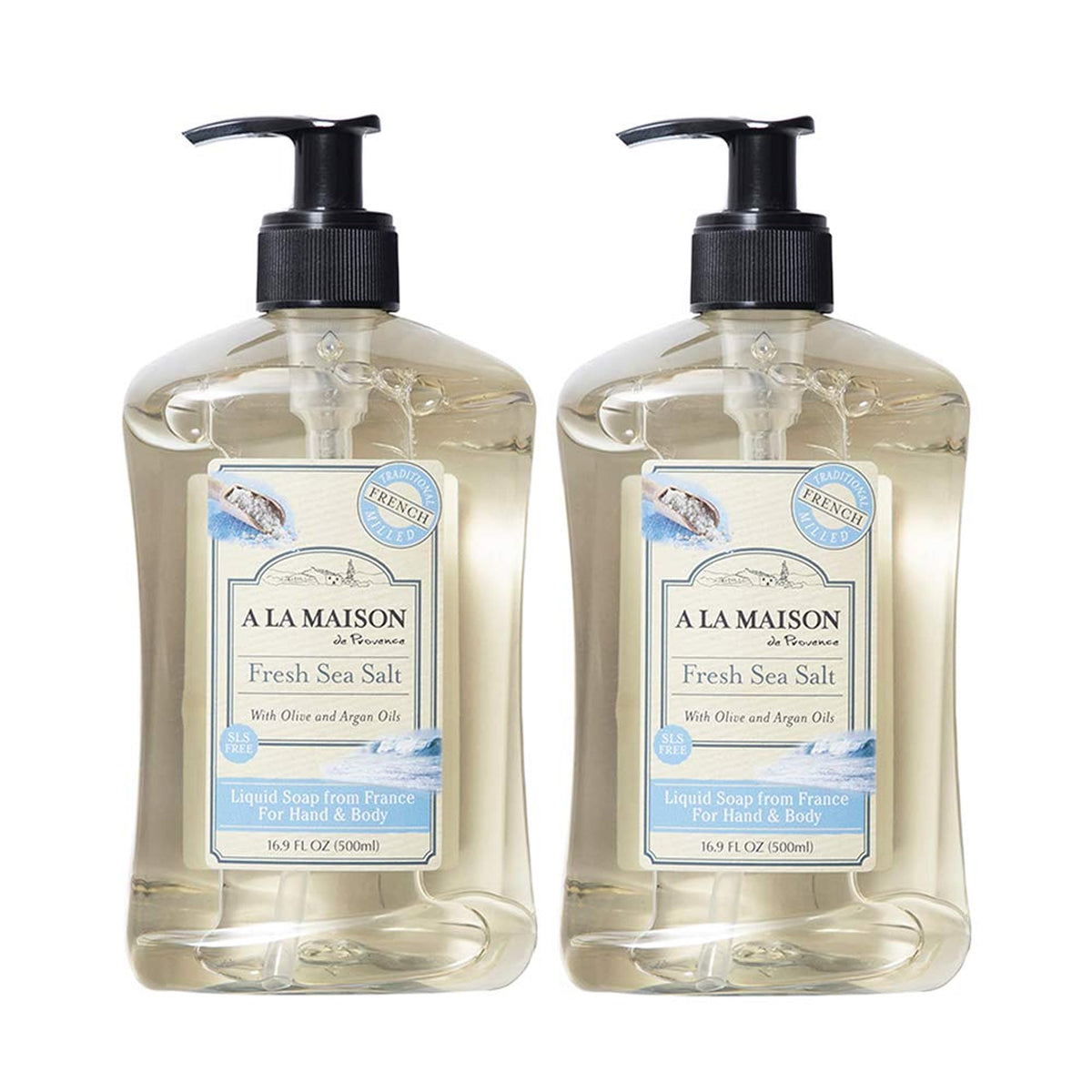A LA MAISON Savon Liquide Mains au Sel Marin Frais 2 Pack vue de face