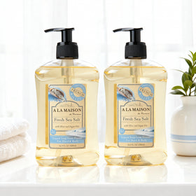 A LA MAISON Savon Liquide Mains au Sel Marin Frais mousse sur les mains