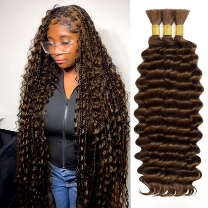 Acbhoa cheveux bouclés boho 100% humains 16 pouces pack avant