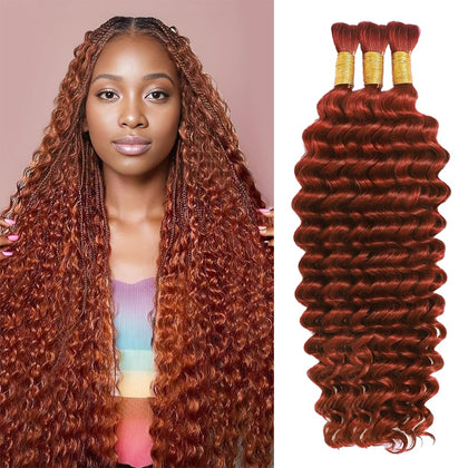 Acbhoa Cheveux Bouclés Boho 20 pouces couleur #350 Cuivre vue de face