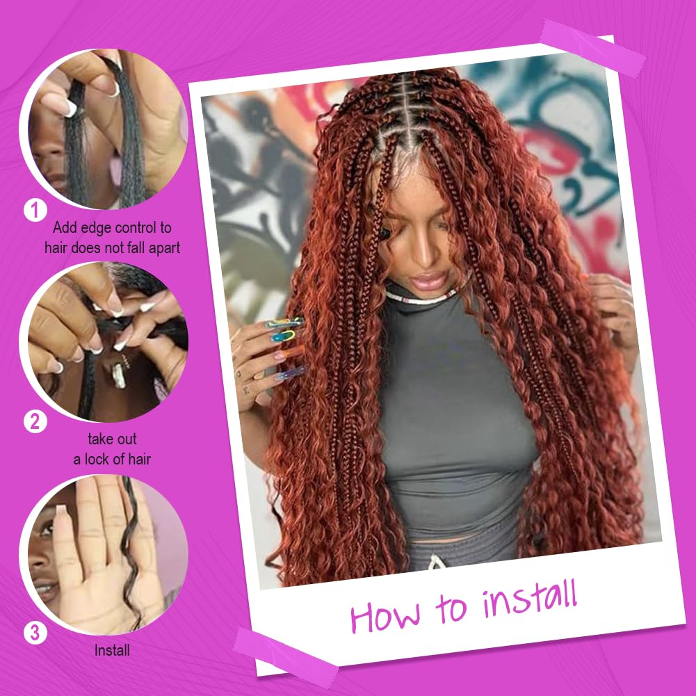 Acbhoa Cheveux Bouclés Profonds 22 pouces en utilisation