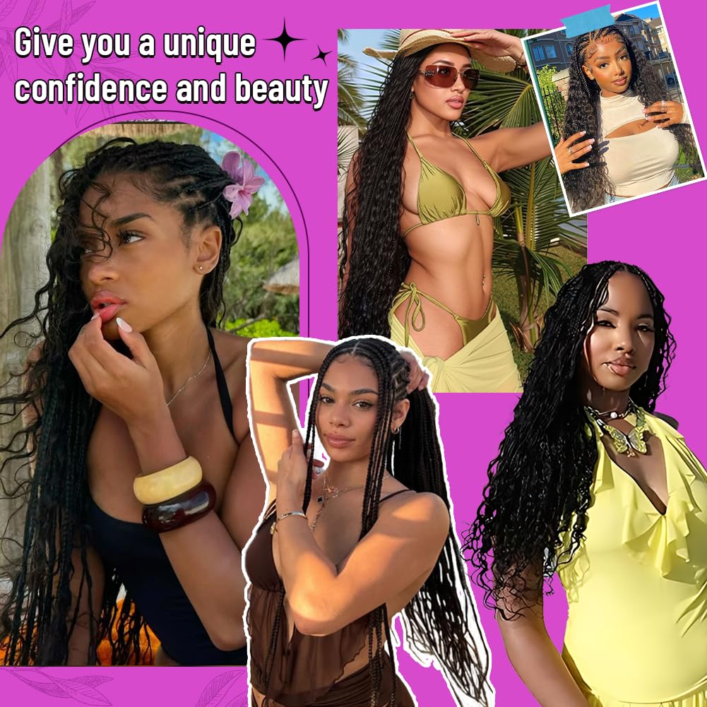 Acbhoa cheveux braiding humains bouclés 18 pouces en coiffure