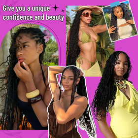 Acbhoa cheveux braiding humains bouclés 18 pouces en coiffure