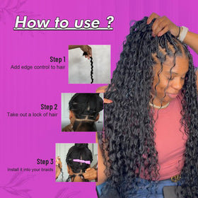 Acbhoa cheveux braiding humains bouclés 18 pouces en utilisation quotidienne