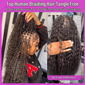 Acbhoa cheveux braiding humains bouclés 18 pouces texture naturelle