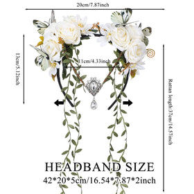 Accessoire féerique couronne de fleurs blanche MOSTORY