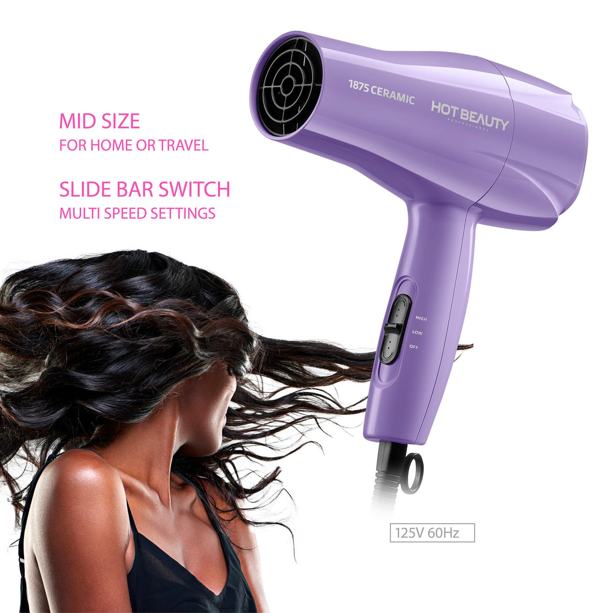 Accessoire peigne inclus avec le Sèche-Cheveux Hot Beauty 1875W