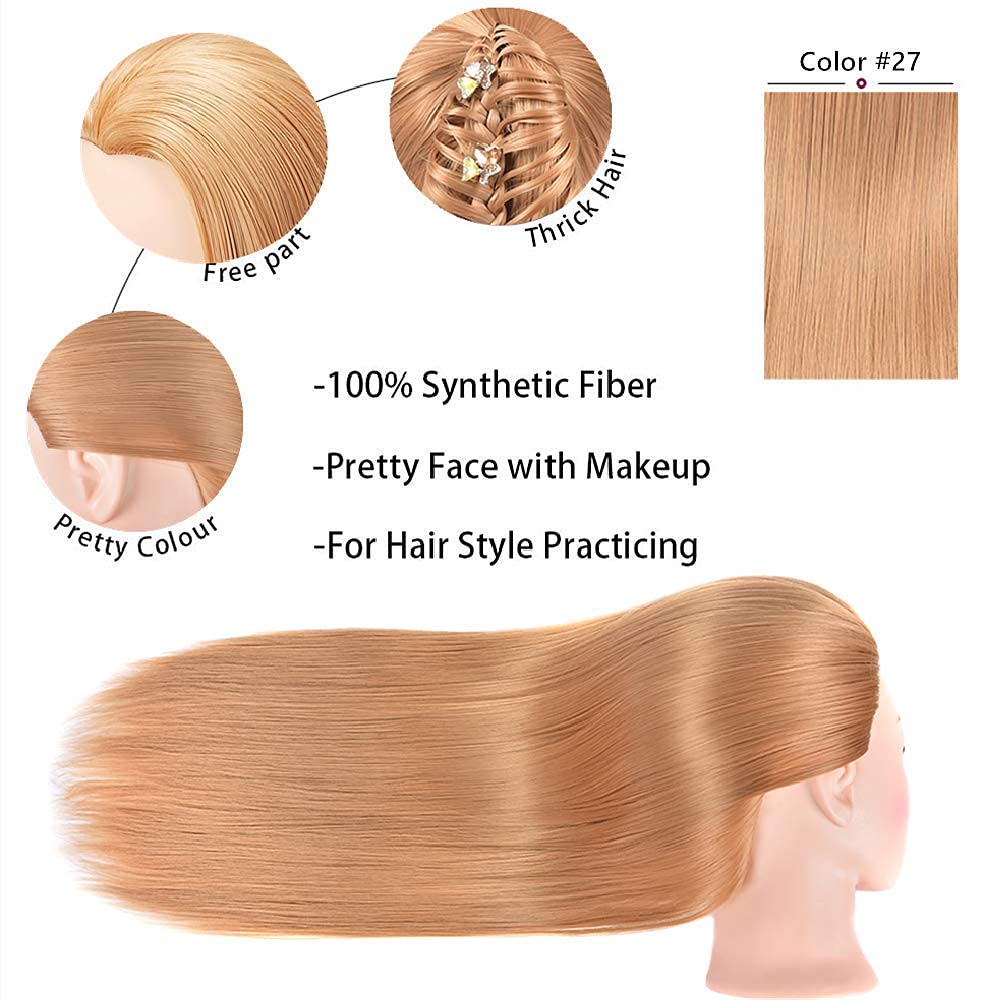Accessoires de coiffure avec la tête de mannequin headdoll