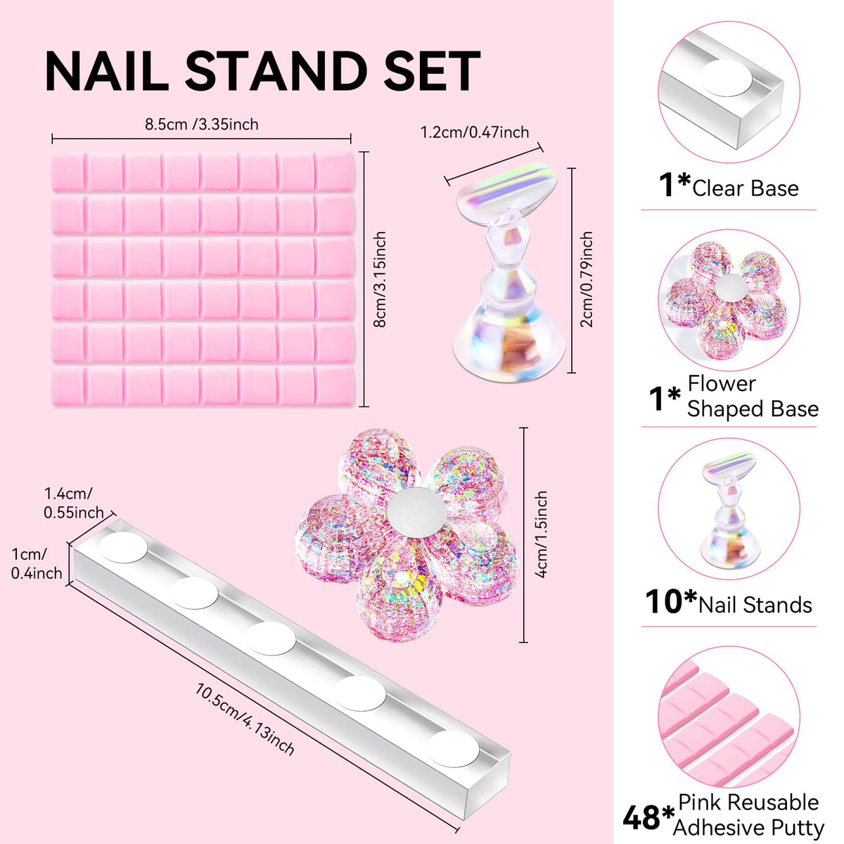 Accessoires de nail art inclus dans le Kit Makartt