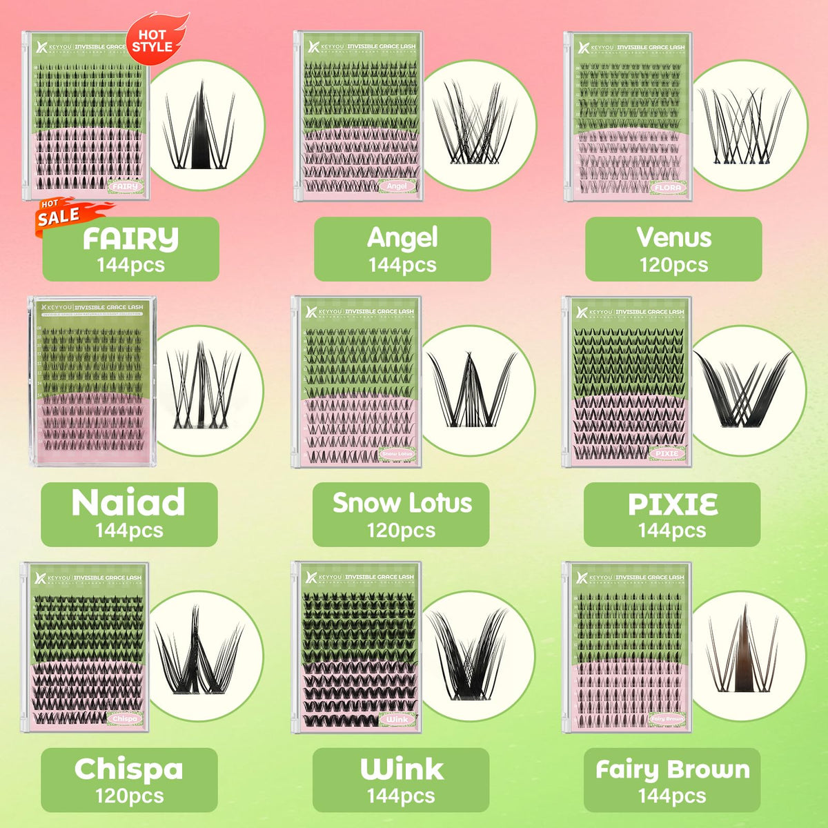 Accessoires de retrait et de soin des cils KEYYOU