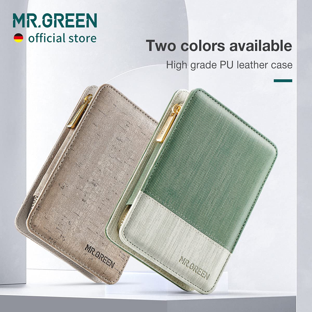 Accessoires du kit de manucure MR.GREEN sur fond blanc