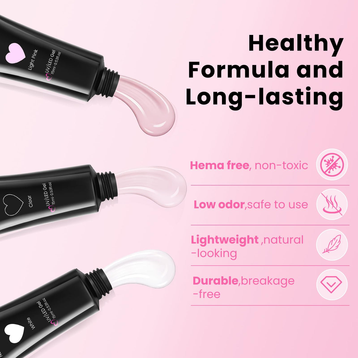 Accessoires du kit Polygel GlimightyX, y compris pince à ongles et brosse