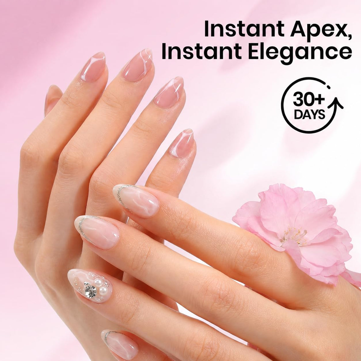 Accessoires et colle du kit d'extensions d'ongles beetles