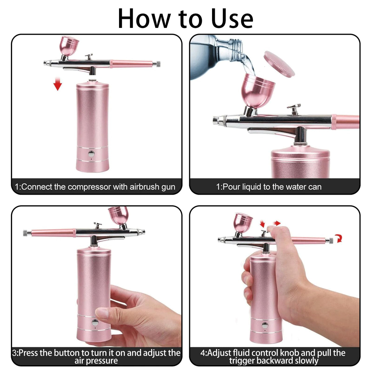 Accessoires inclus avec le kit d'airbrush crpen