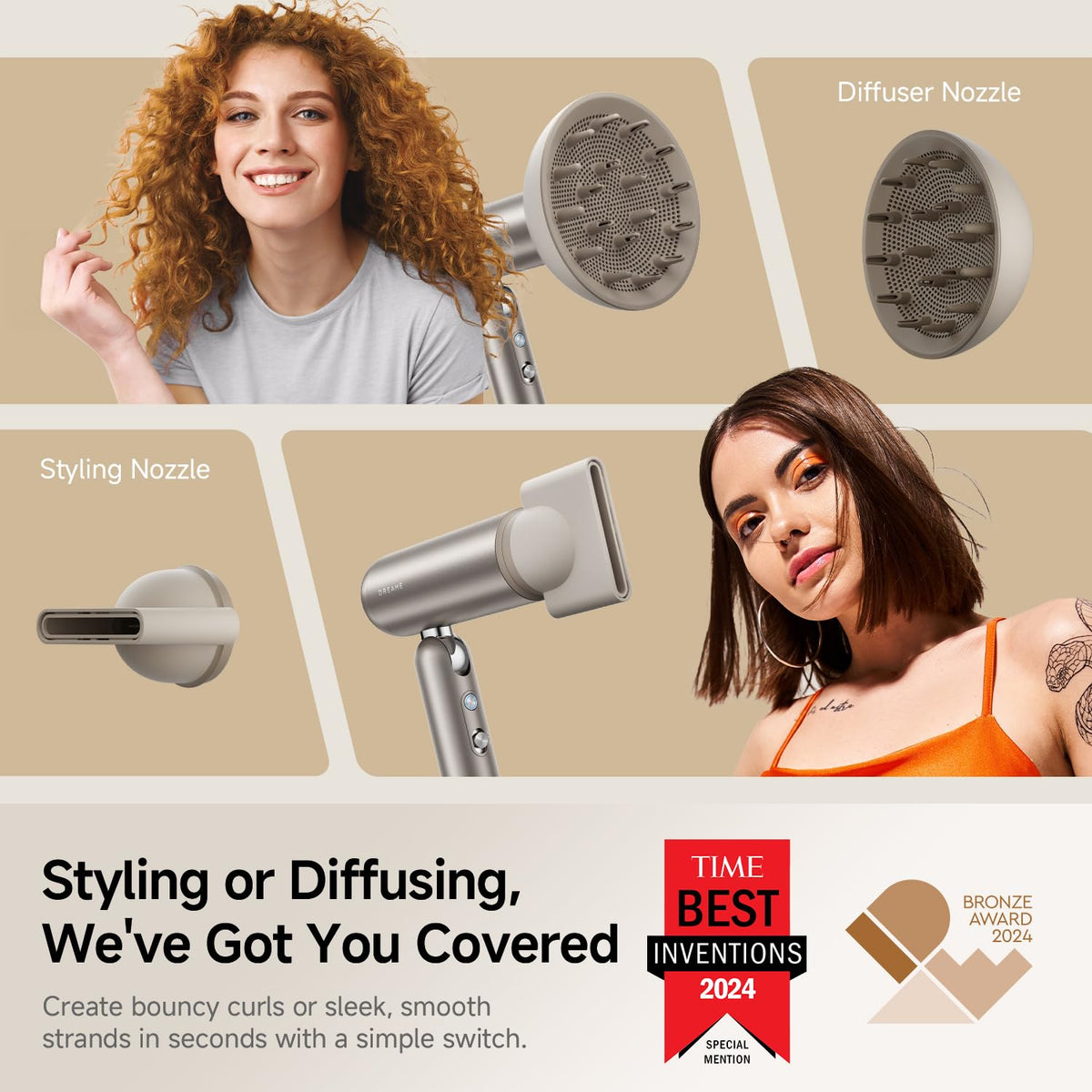 Accessoires inclus avec le sèche-cheveux Dreame Pocket Pro