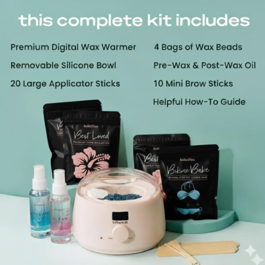 Accessoires inclus dans le kit d'épilation KoluaWax