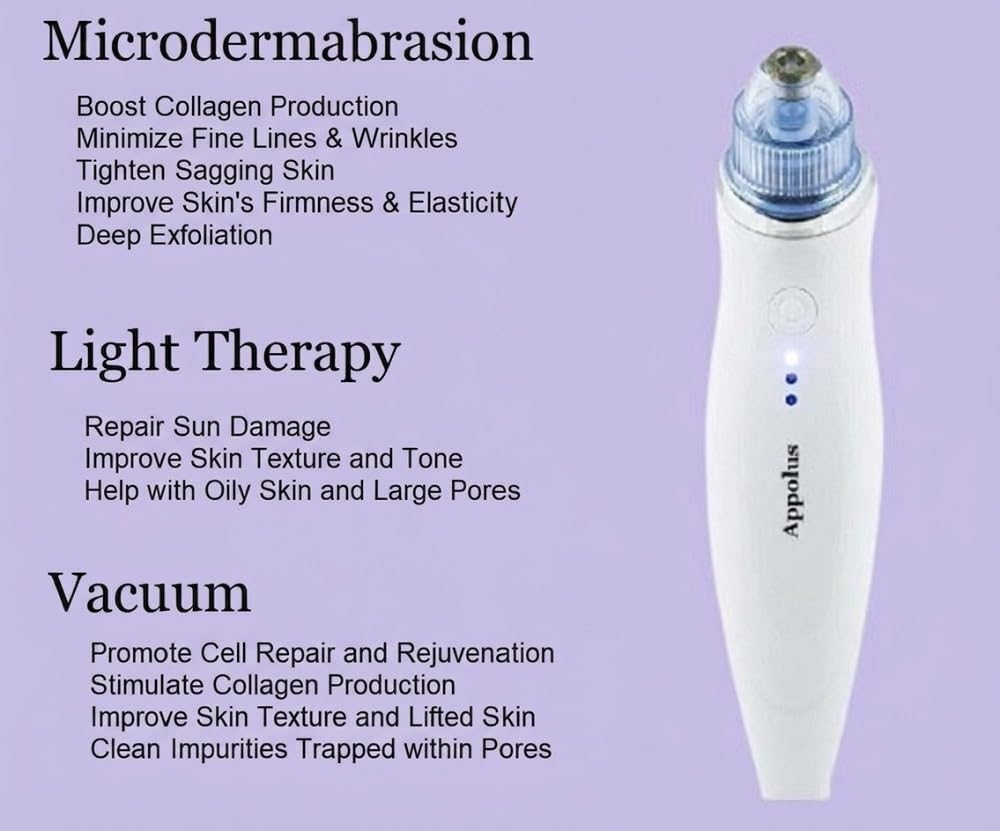 Accessoires inclus dans le kit de microdermabrasion Appolus