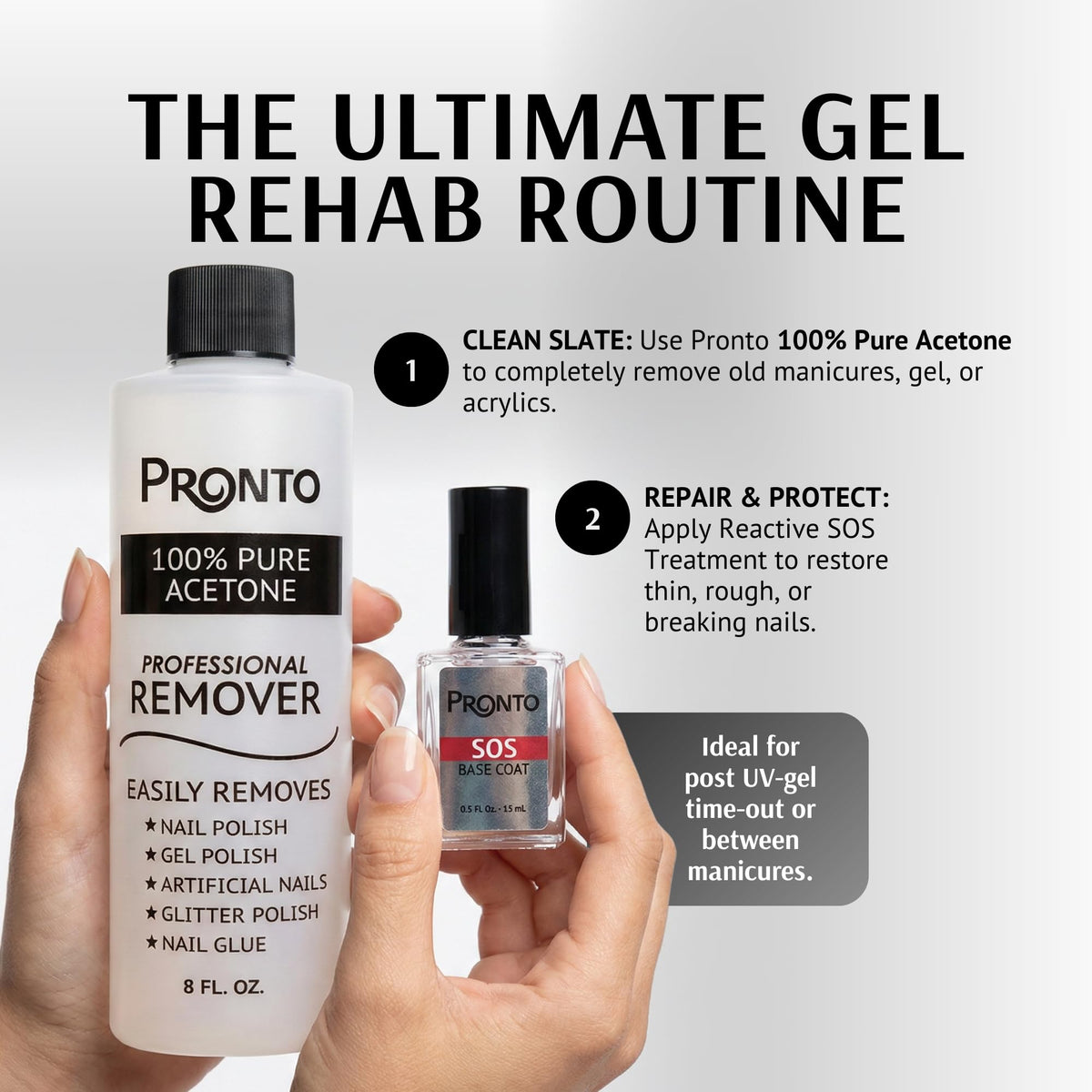 Acétone pure Pronto pour le retrait de vernis