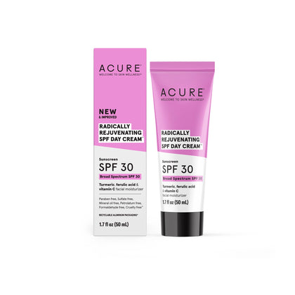 Acure Crème de Jour SPF 30 Radically Rejuvenating vue de face avec emballage