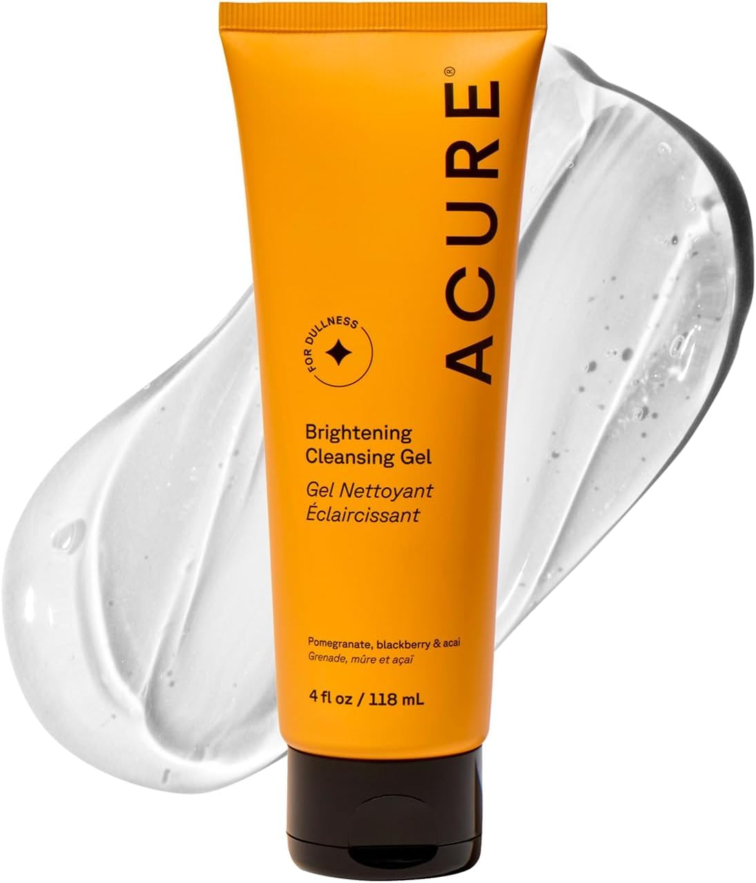 Acure Gel Nettoyant Éclaircissant Vegan 130g vue avant avec emballage