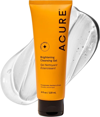 Acure Gel Nettoyant Éclaircissant Vegan 130g vue avant avec emballage