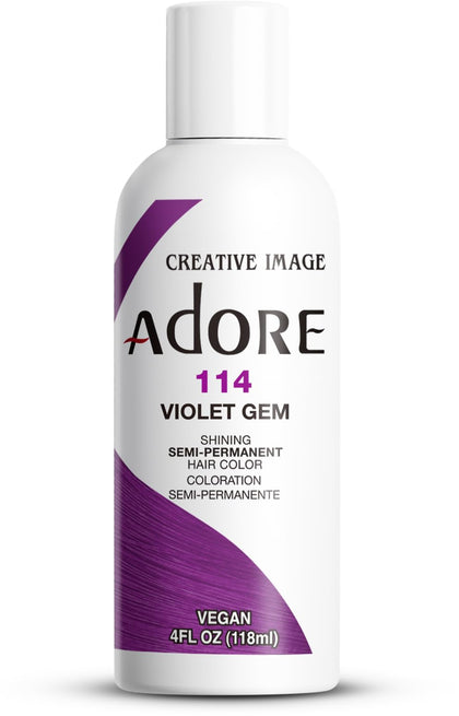 Adore coloration semi permanente 114 Violet Gem 140g vue avant