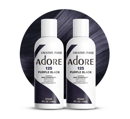 Adore coloration semi-permanente 125 noir violet vue avant