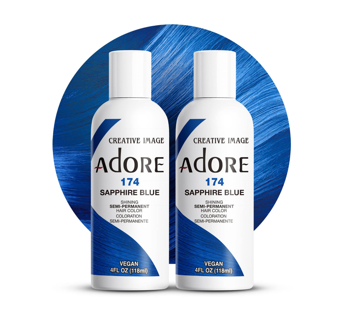 Adore coloration semi permanente 174 Bleu Saphir vue avant