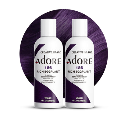 Adore coloration semi-permanente 186 aubergine riche vue avant