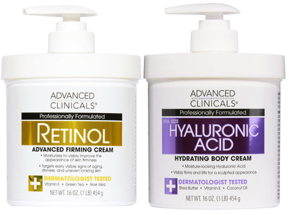 Advanced Clinicals Crème Corporelle au Rétinol 2 pièces face avant