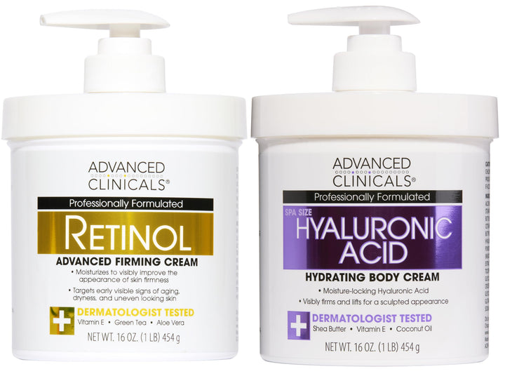 Advanced Clinicals Crème Corporelle au Rétinol 2 pièces face avant