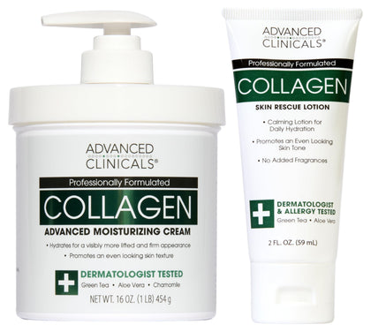 Advanced Clinicals Crème Hydratante au Collagène 16Oz vue avant