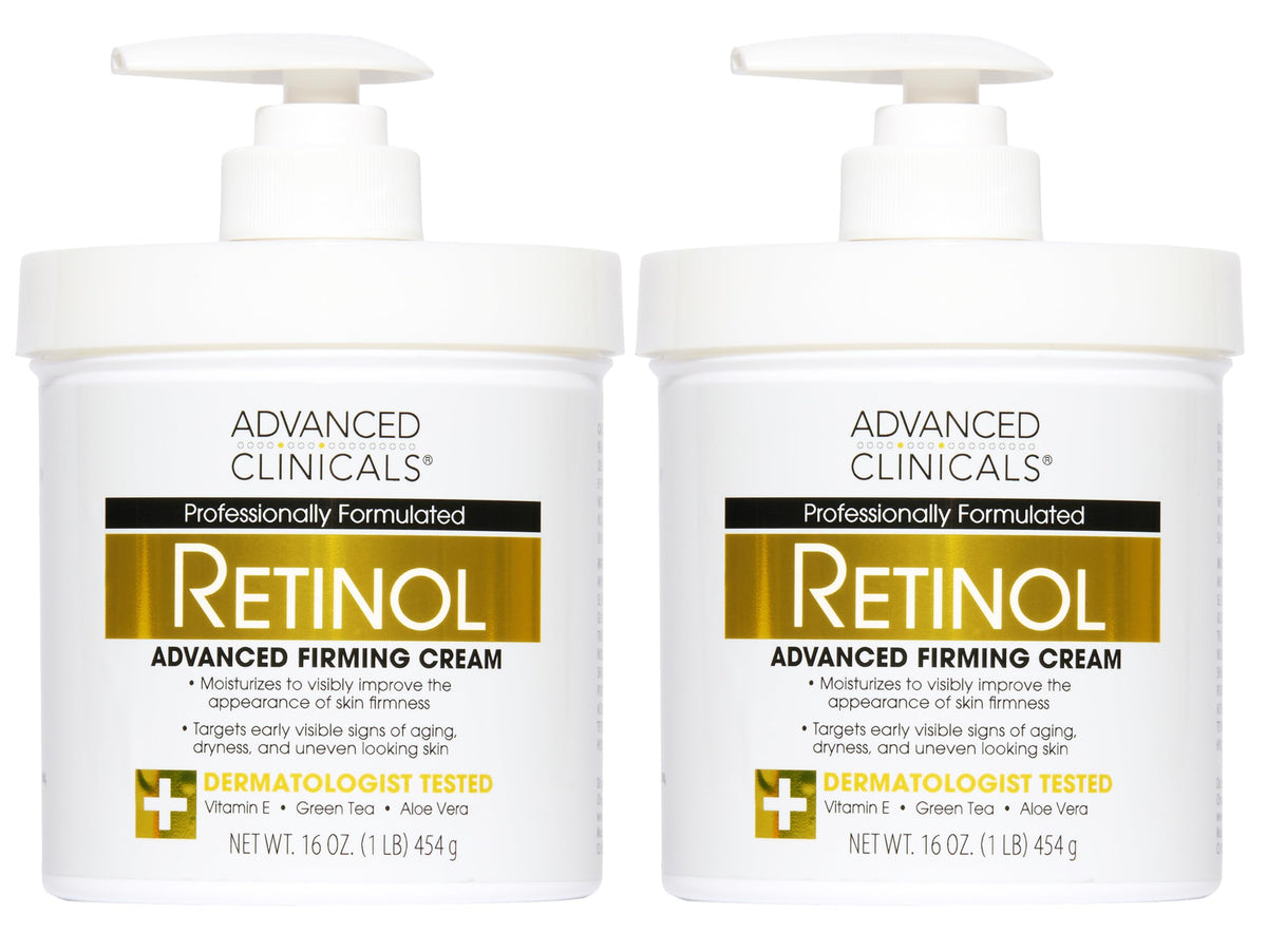 Advanced Clinicals Crème Hydratante Retinol 16 oz vue de face