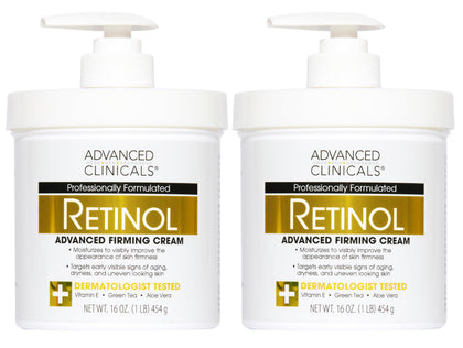 Advanced Clinicals Crème Hydratante Retinol 16 oz vue de face