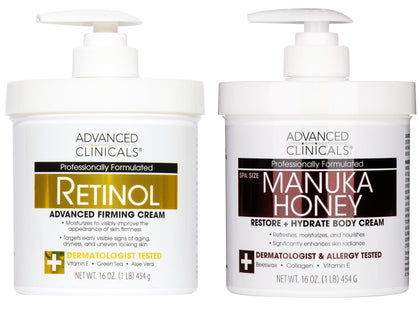 Advanced Clinicals Crème Hydratante Retinol et Crème au Miel de Manuka - vue avant