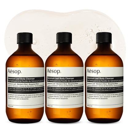 Aesop Gel Douche Feuille de Géranium recharge 500 mL vue de face