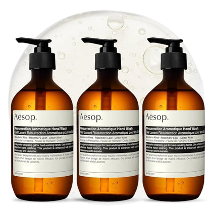 Aesop Résurrection Savon Hydratant 500 ml vue avant avec étiquette