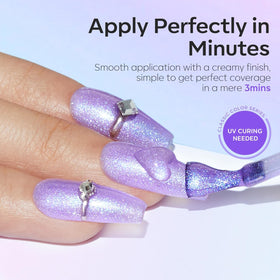 Affichage de la texture lisse du vernis gel modelones