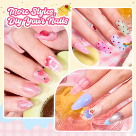 Affichage des couleurs pastel de l'ensemble de vernis à ongles