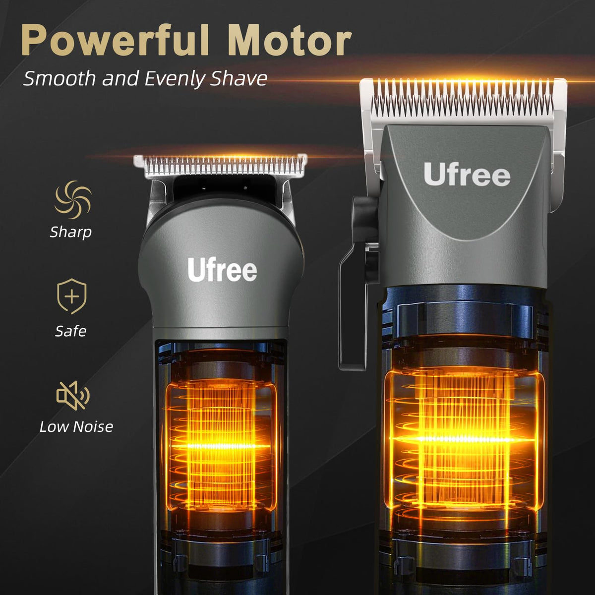 Affichage LED de la tondeuse Ufree montrant la batterie restante