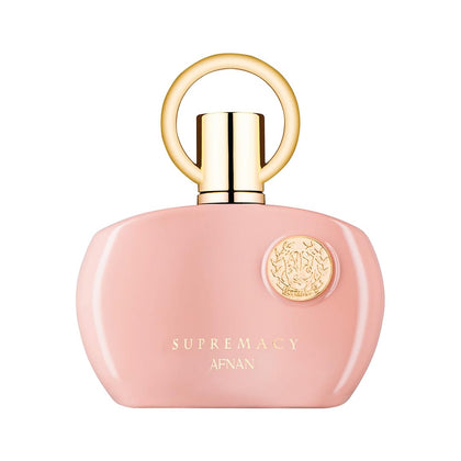 Afnan Supremacy Pink Eau De Parfum 100 ml vue avant avec flacon élégant