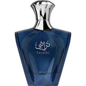 Afnan Turathi Blue Eau de Parfum 90 ml vue de face avec boîte
