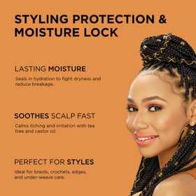 African Pride Huile Scellante Miracle 6oz avec texture d'huile