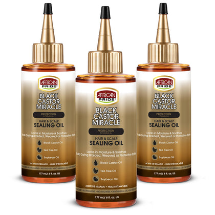 African Pride Huile Scellante Miracle 6oz vue de face